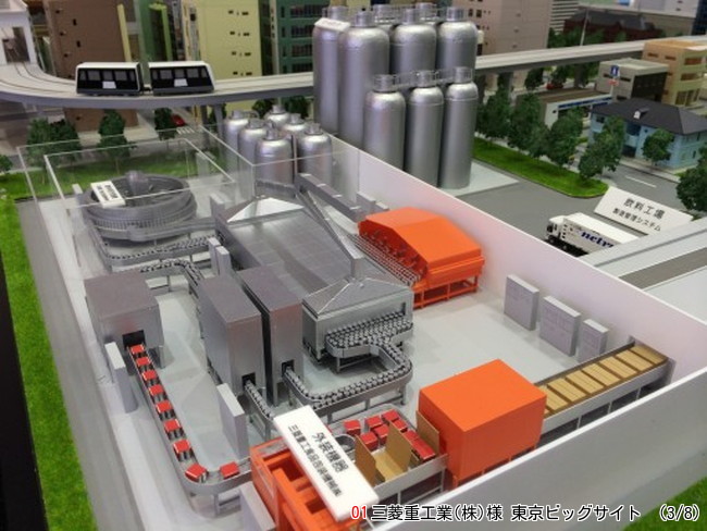 東京ビッグサイト（三菱重工業ジオラマ、工場地帯の拡大写真
