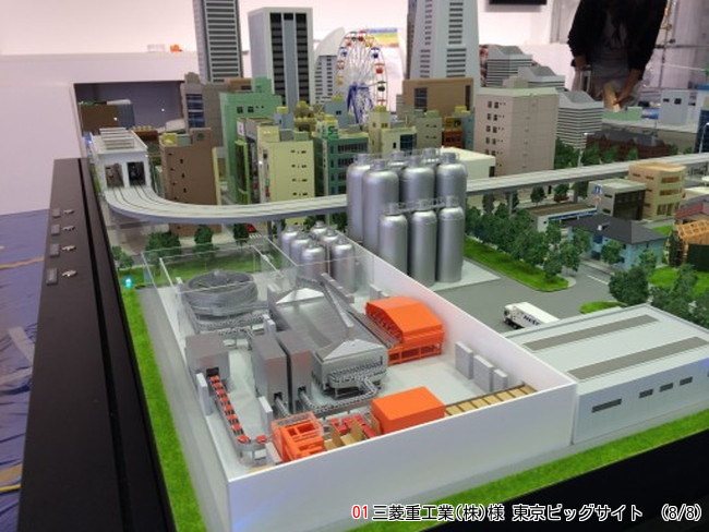 東京ビックサイトに展示した三菱重工業のジオラマ