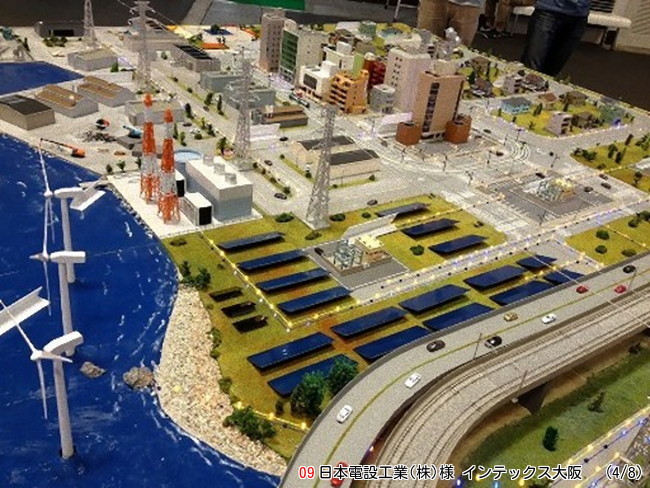 日本電設工業のジオラマを上から見た写真