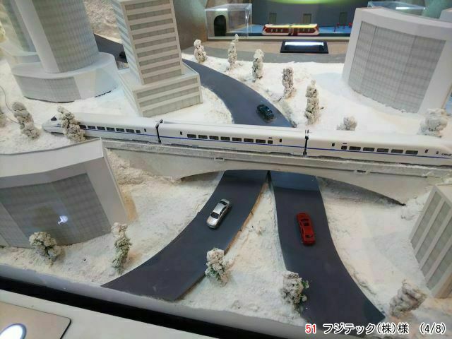 フジテックシンガポール支社のジオラマの新幹線部分を撮影した写真