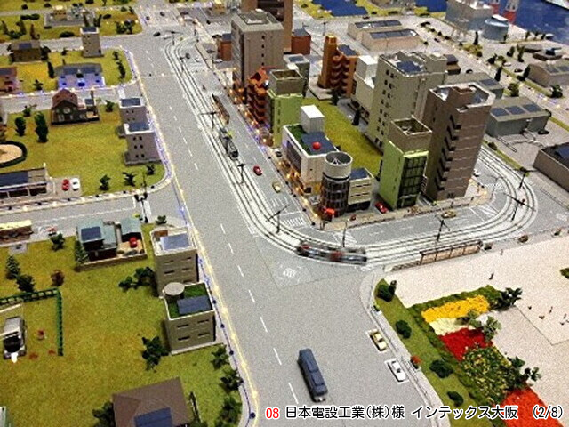 日本電設工業のジオラマ、街並み部分を撮影した写真(インテックス大阪）